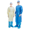 vestidos cirúrgicos do hospital 50g descartável azul, vestido cirúrgico SMMS do isolamento impermeável amarelo do nível 2