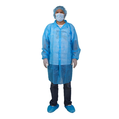 O laboratório descartável médico azul reveste o hospital não tecido dos PP 30G