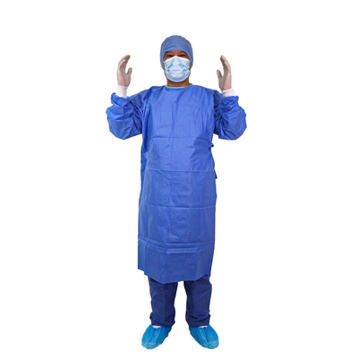 Vestido cirúrgico descartável não tecido reforçado com o hospital estéril de toalha de mão