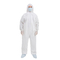 Combinação protetora descartável 25gsm-70gsm branco impermeável do PPE