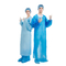 Vestido descartável plástico do CPE do vestido 25gsm do isolamento do avental impermeável do PPE