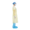 Vestido descartável não tecido PP 15-40gsm do isolamento do hospital com CE FDA ISO13485
