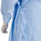Ao nível 4 vestidos cirúrgicos descartáveis azuis de Spunlace com o punho feito malha tecido não